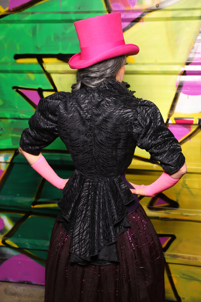 Wren Overbust Vest in Black Tendrils - The Wrenfaire Collection