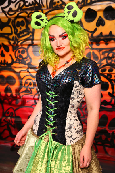 Crossfire Corset in Batty Bat - The Bootiful Collection