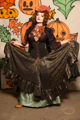 Fairy Skirt w/Ruffle in Ogre Crushed Iridescent Shimmer - "The Knotty Wood" Collection