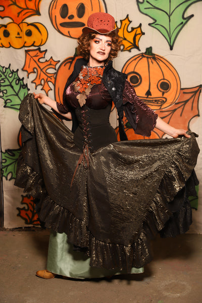 Fairy Skirt w/Ruffle in Ogre Crushed Iridescent Shimmer - "The Knotty Wood" Collection