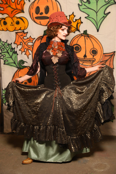 Fairy Skirt w/Ruffle in Ogre Crushed Iridescent Shimmer - "The Knotty Wood" Collection