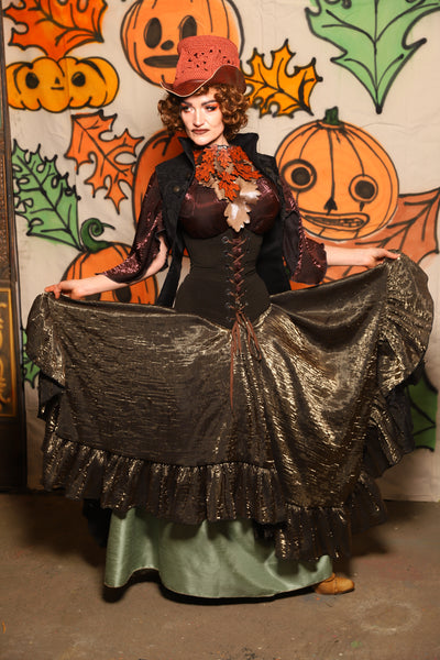Fairy Skirt w/Ruffle in Ogre Crushed Iridescent Shimmer - "The Knotty Wood" Collection