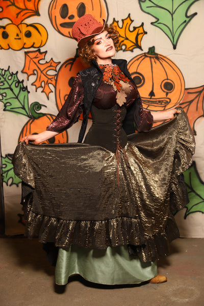 Fairy Skirt w/Ruffle in Ogre Crushed Iridescent Shimmer - "The Knotty Wood" Collection