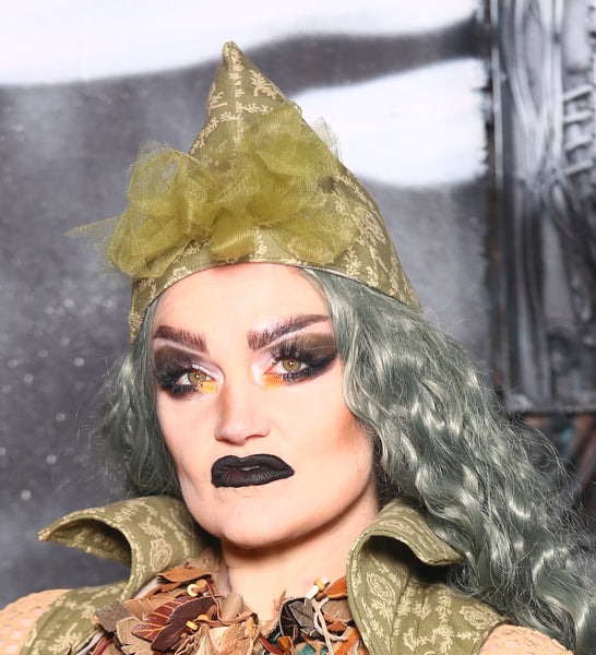 Bell Hat in Herbal Alchemy with Big Bow - The Ogre & Onion Collection