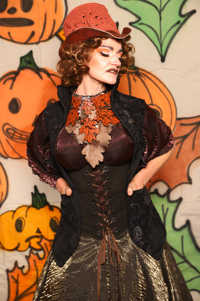 Holster Vest in Black Medallion - "The Knotty Wood" Collection