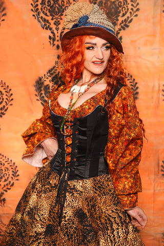 Maiden Petite Corset in Black & Matte Stripes - Day 11 of 13 Days of Halloween 2025