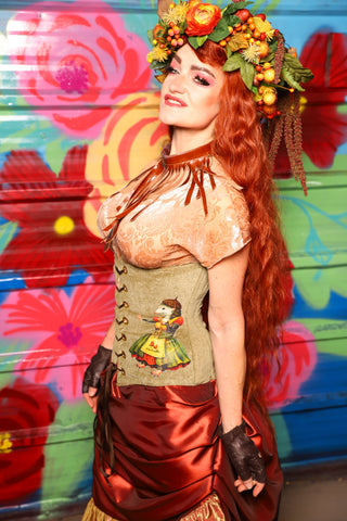 Wench Underbust Corset in *PROTOTYPE Experimental Possum Transfer* Day 9 of "Celebrating 22 Years of Damsel"