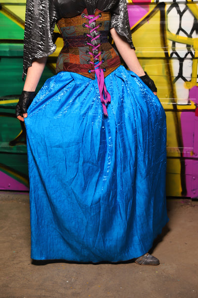 Tulip Skirt in Punchy Blue Iridescent - The Wrenfaire Collection