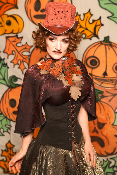 Wench Corset in Forest Earth Upholstery - "The Knotty Wood" Collection