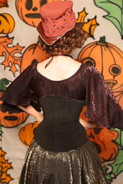 Wench Corset in Forest Earth Upholstery - "The Knotty Wood" Collection