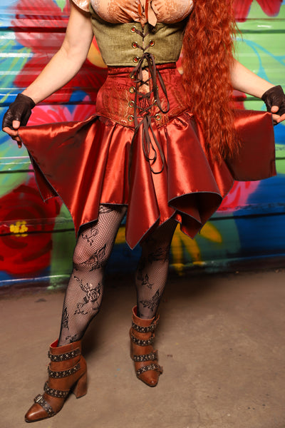 Mini Fairy Skirt in Rust Taffeta - Day 9 of "Celebrating 22 Years of Damsel"