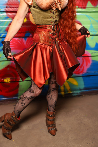 Mini Fairy Skirt in Rust Taffeta - Day 9 of "Celebrating 22 Years of Damsel"