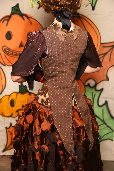 Tailed Cropped Vixen in Brown Dot - "The Knotty Wood" Collection