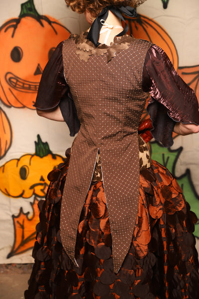 Tailed Cropped Vixen in Brown Dot - "The Knotty Wood" Collection