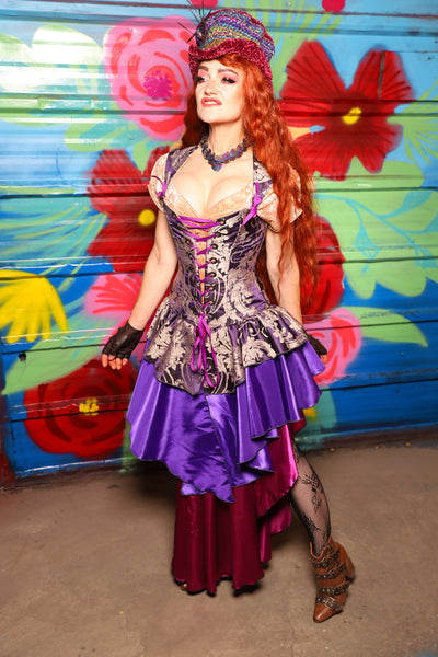 Deluxe Double Layer Peplum Ruffle in Royalty Damask - Day 10 of "Celebrating 22 Years  of Damsel"