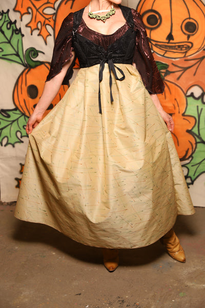 Tulip Skirt in Corn Silk Taffeta - "The Knotty Wood" Collection