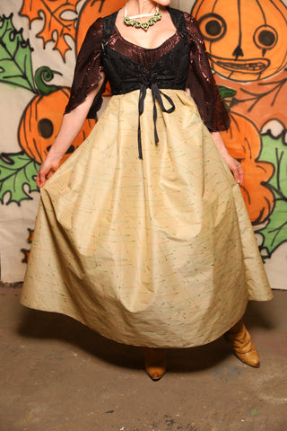 Tulip Skirt in Corn Silk Taffeta - "The Knotty Wood" Collection
