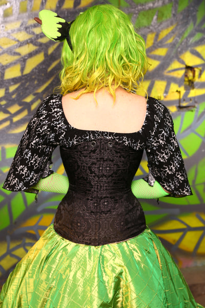 Aurora Corset in Black Filigree #1 - The Safety Dance Collection