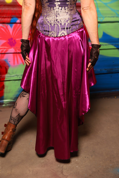 Crescent Skirt in Fuchsia Satin - Day 10 of "Celebrating 22 Years  of Damsel"