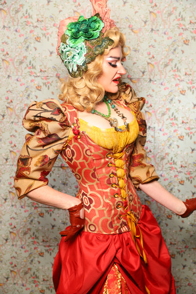 36. Detachable Puff Sleeves in Squash Floral - March of the Ides Collection