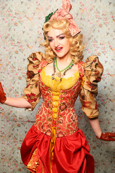 36. Detachable Puff Sleeves in Squash Floral - March of the Ides Collection