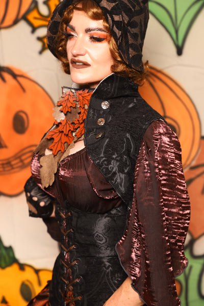 Sgt Pepper Vest in Black Medallion - "The Knotty Wood" Collection