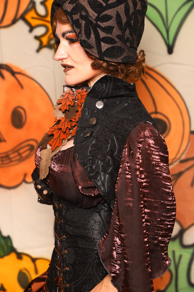 Sgt Pepper Vest in Black Medallion - "The Knotty Wood" Collection