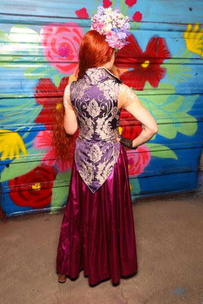Tulip Skirt in Fuchsia Satin - Day 10 of "Celebrating 22 Years  of Damsel"
