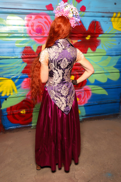 Tulip Skirt in Fuchsia Satin - Day 10 of "Celebrating 22 Years  of Damsel"