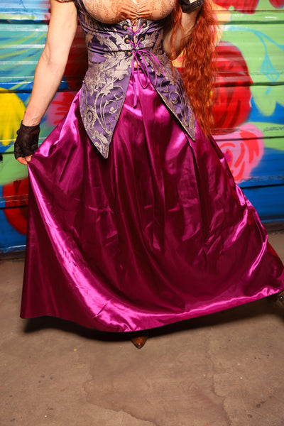 Tulip Skirt in Fuchsia Satin - Day 10 of "Celebrating 22 Years  of Damsel"