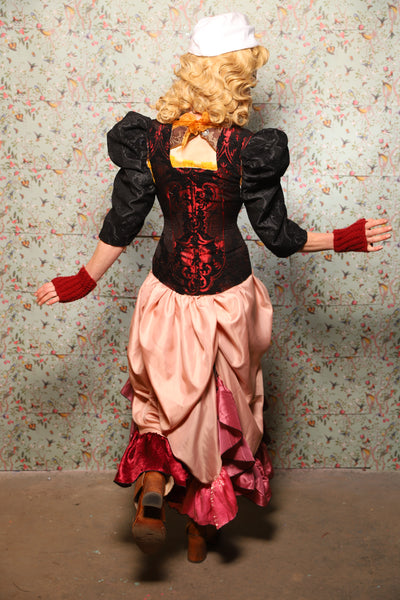 Ragtag Ruffle Skirt in Pink Patchwork - March of the Ides Collection