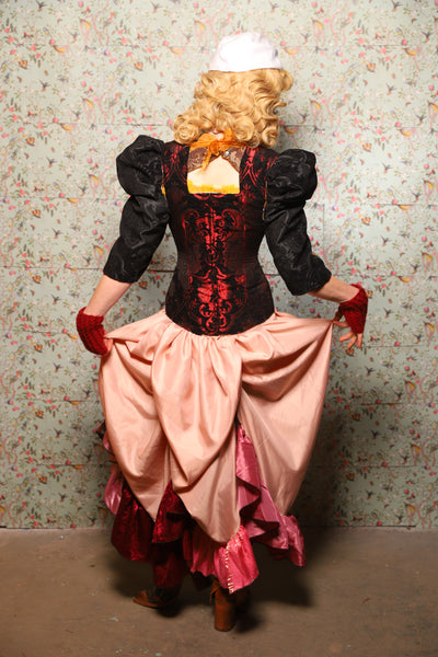Ragtag Ruffle Skirt in Pink Patchwork - March of the Ides Collection