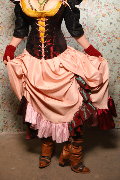 Ragtag Ruffle Skirt in Pink Patchwork - March of the Ides Collection
