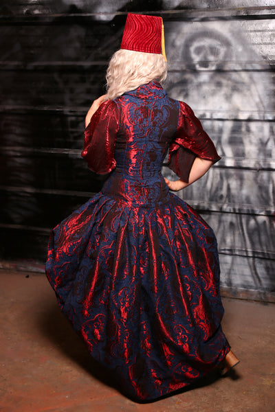 Queenie Corseted Coat with Petite Vixen Base in Spiderman Medallion - “13 Days of Halloween 2024” Day 13