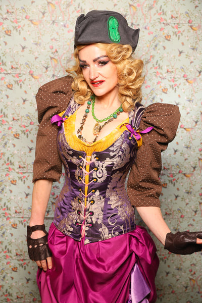 45. Marie Bodice Overbust in Royalty Damask - March of the Ides Collection