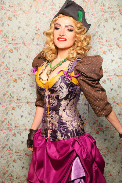45. Marie Bodice Overbust in Royalty Damask - March of the Ides Collection