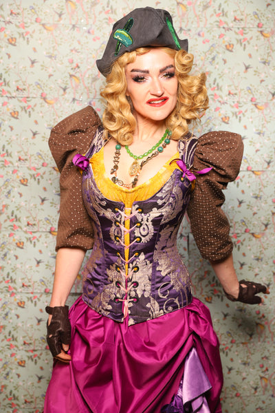 45. Marie Bodice Overbust in Royalty Damask - March of the Ides Collection