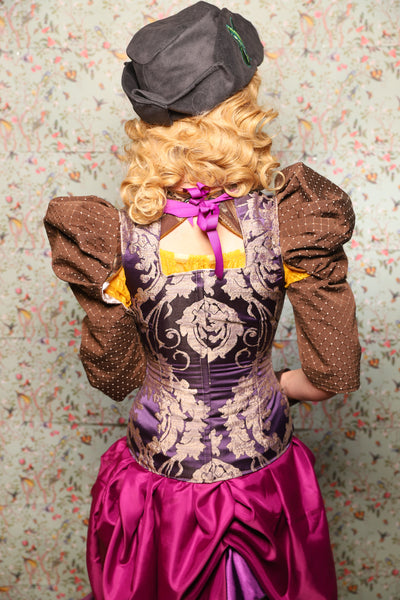 45. Marie Bodice Overbust in Royalty Damask - March of the Ides Collection