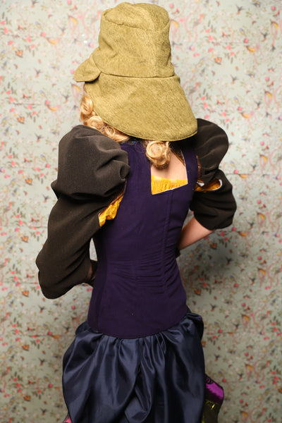 42. Marie Bodice Overbust in Blackberry Jam Velvet - March of the Ides Collection