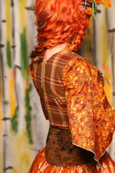 Cropped Vixen w/Clasp Collar in Harvest Plaid - Harvest & Hayrides Collection