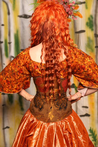 Petite Wench Corset in Ground Floral - Harvest & Hayrides Collection