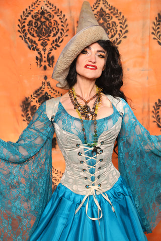 Petite Courtier Corset in "Whisperleaf" - Day 13 of 13 Days of Halloween 2025