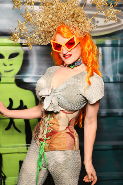 Petite Wench Underbust Corset in Honestly Pretty Fugly - The Gilded Galaxy Collection