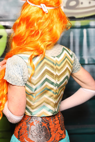 Cropped Dapper Vixen in Bitter Lime w/ OPTIONAL Alien patches - The Gilded Galaxy Collection