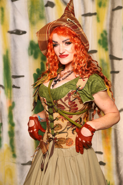 Maiden Bodice in Squash Floral - Harvest & Hayrides Collection