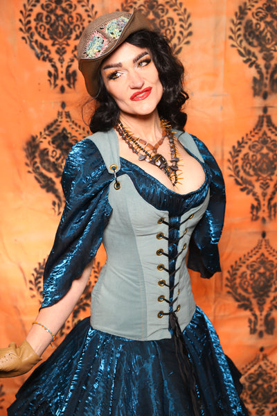 Full Length Marie Bodice in Blue Slate - Day 13 of 13 Days of Halloween 2025