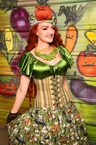 26. Petite Wench in Olive Stripe - The Hoedown Throwdown Collection
