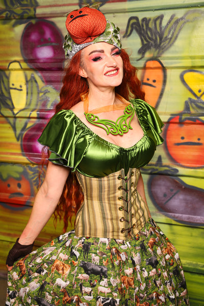 26. Petite Wench in Olive Stripe - The Hoedown Throwdown Collection