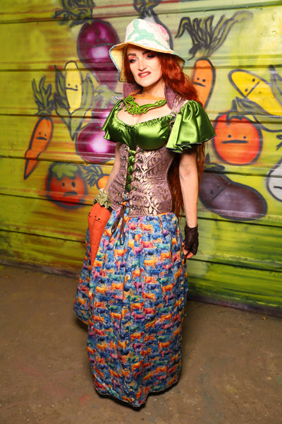 34. Tulip Skirt in Psychedelic Cows - The Hoedown Throwdown Collection