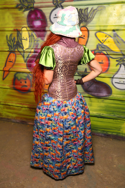34. Tulip Skirt in Psychedelic Cows - The Hoedown Throwdown Collection